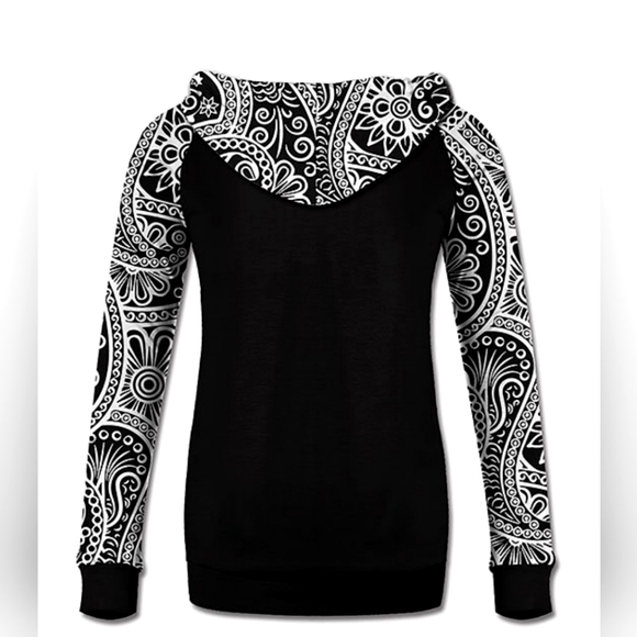 Paisley Print Hoodie - Picture 2 of 2